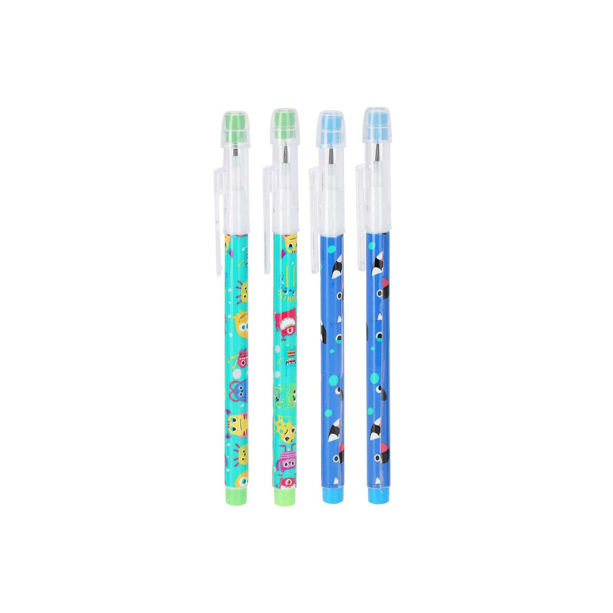 Set de 4 Lápices Push Up Monsters Alparamis