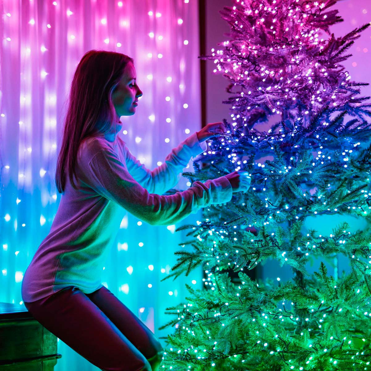600 Luces LED Decorativas Inteligentes String Twinkly con Enchufe