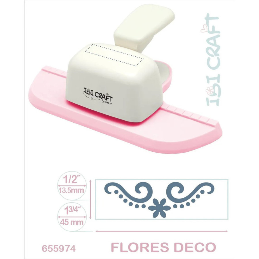 Perforadora Artística de Guardas Jumbo Flores Ibicraft