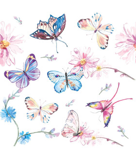 Servilletas 24 x 24 cm Butterflies