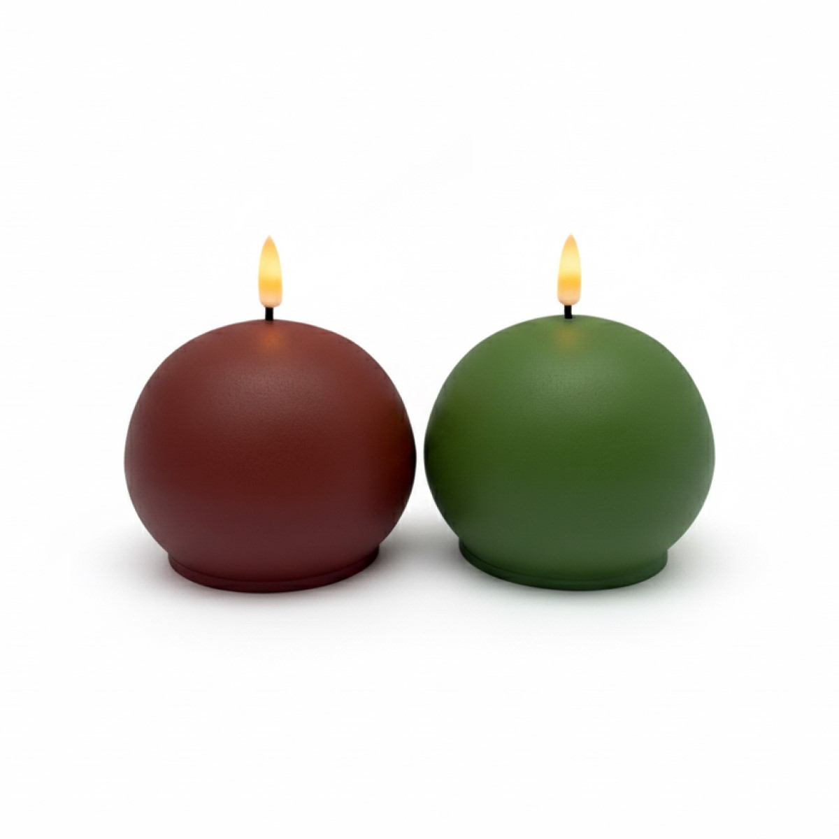 Vela Esférica LED Verde 10 cm Alparamis