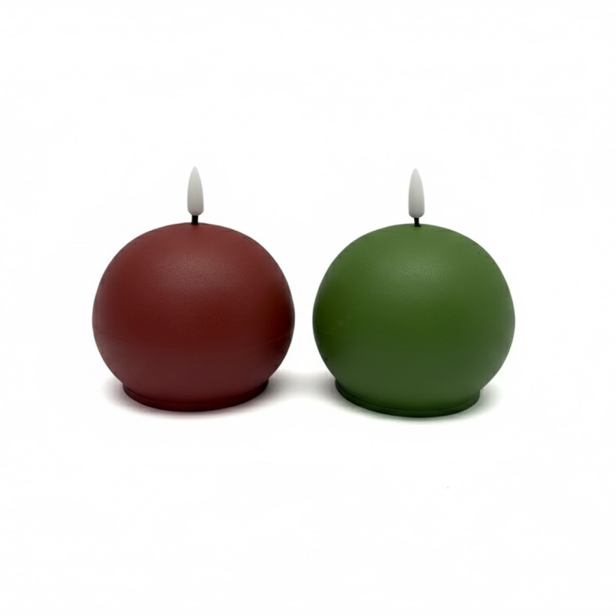 Vela Esférica LED Verde 10 cm Alparamis