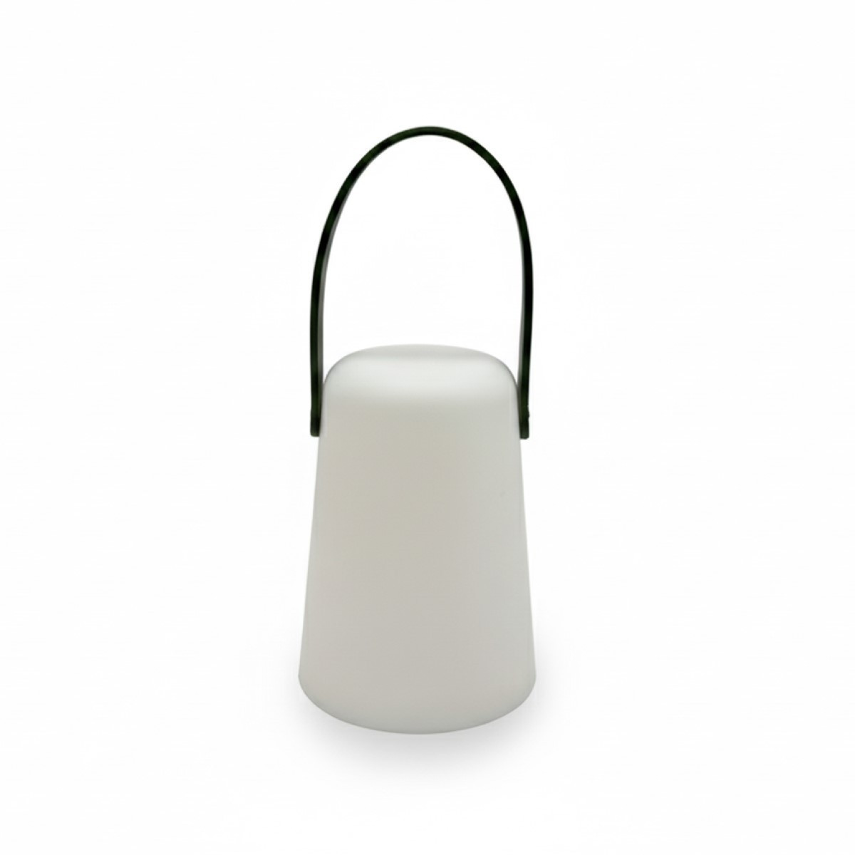 Lámpara LED Blanca con Manija Verde Oliva 14 cm Alparamis