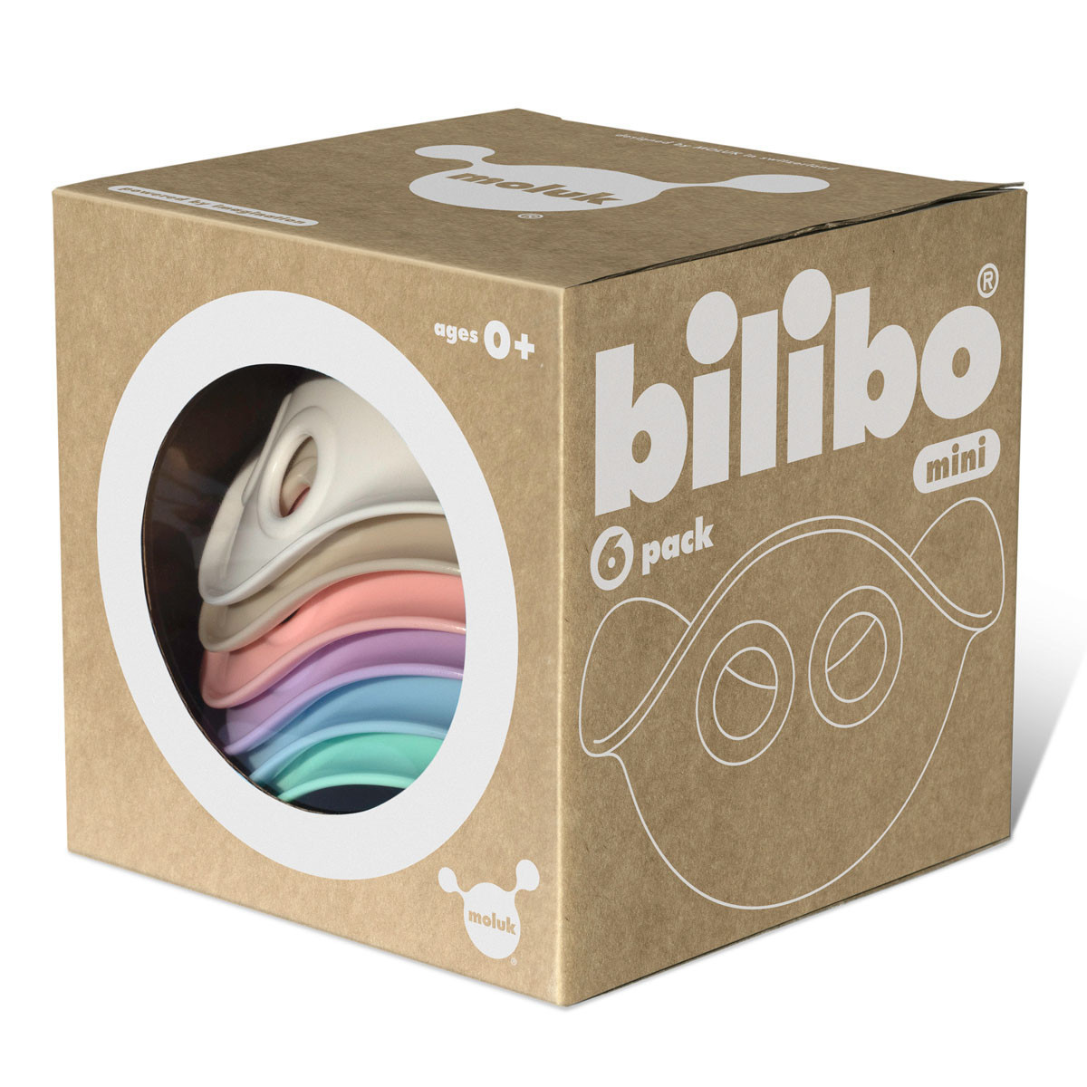 Juguete Bilibo Mini Pastel 12 cm Moluk x 6 un.