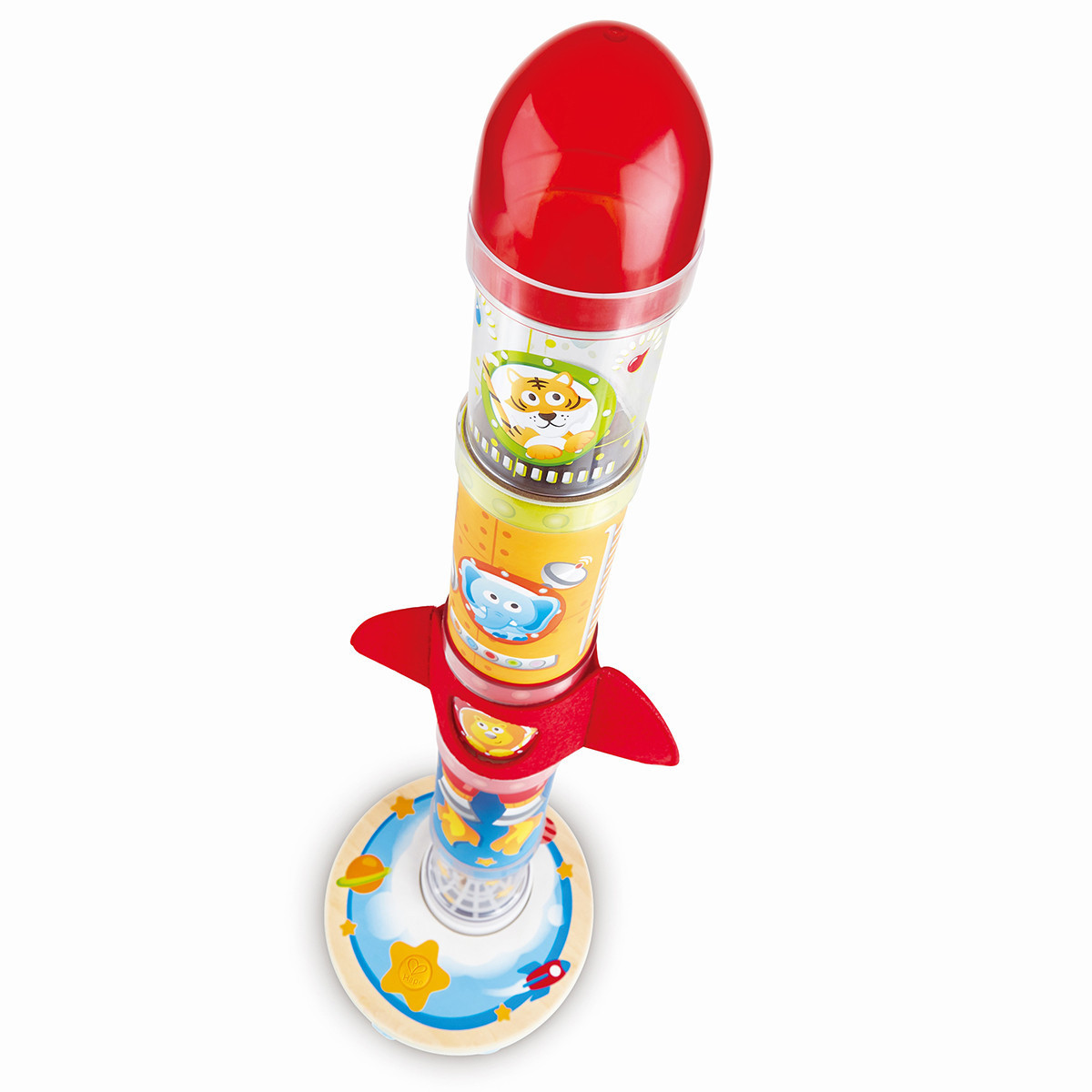 Cohete Espacial Apilable de Juguete con Bola Voladora Hape