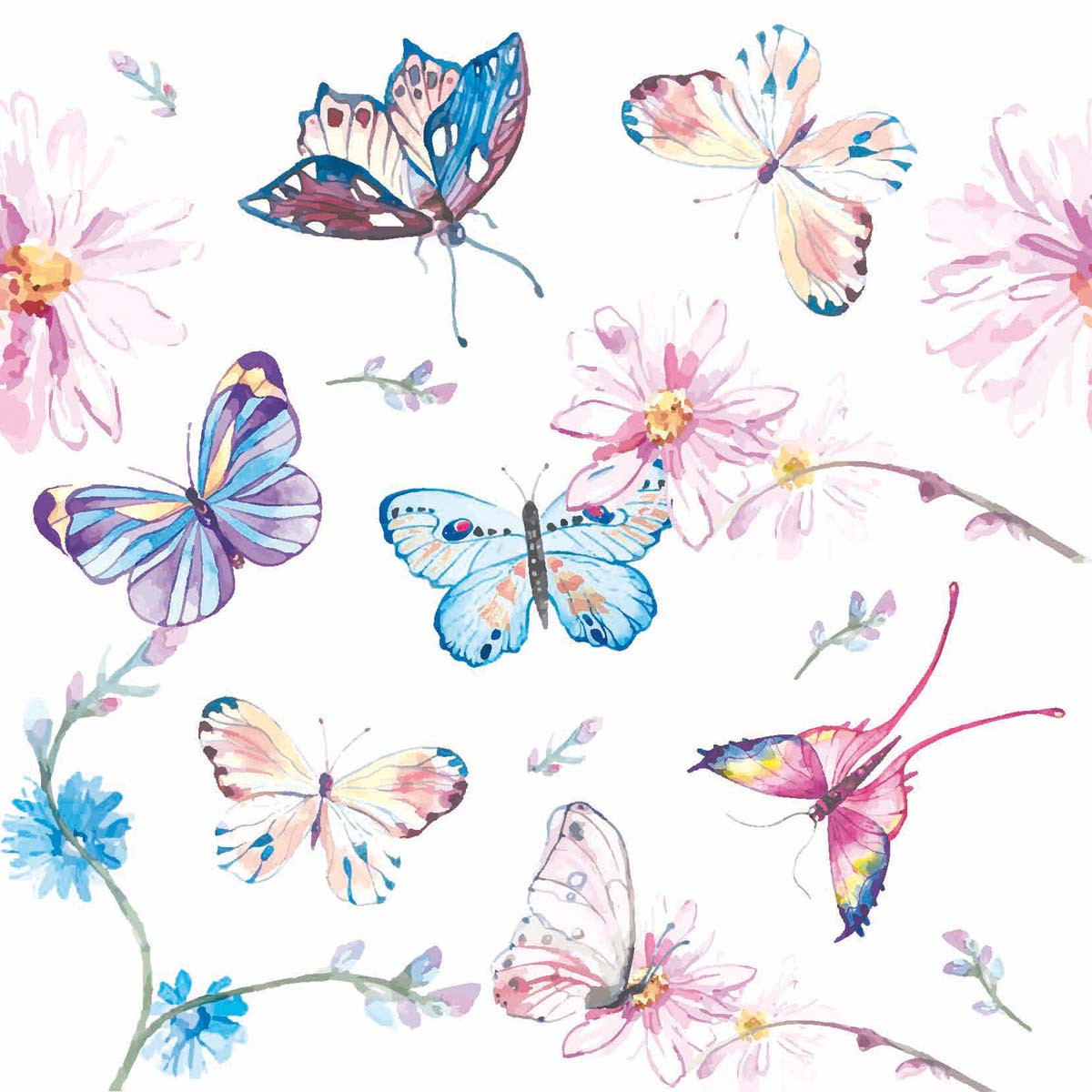 Servilletas 33 x 33 cm Butterflies