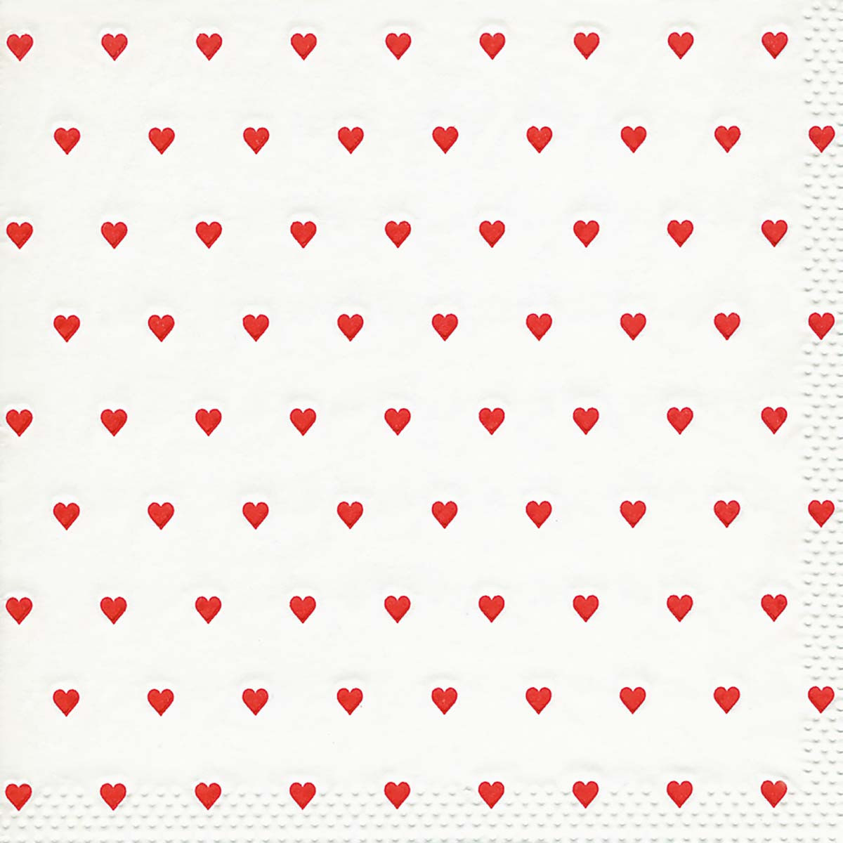 Servilletas 33 x 33 cm Moments Petits Coeurs Red