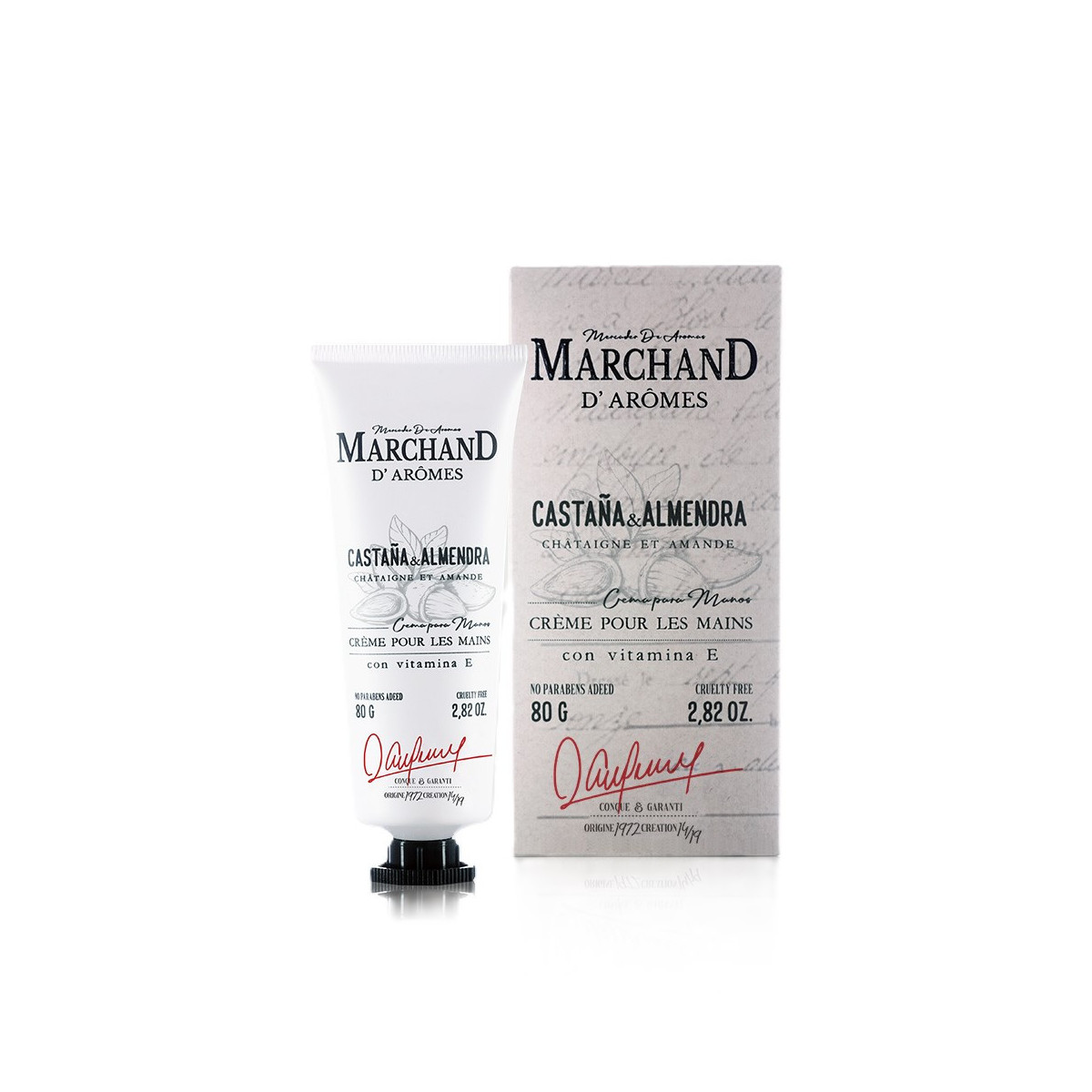 Crema de Manos Marchand D Aromes Castaña y Almendra 80 g