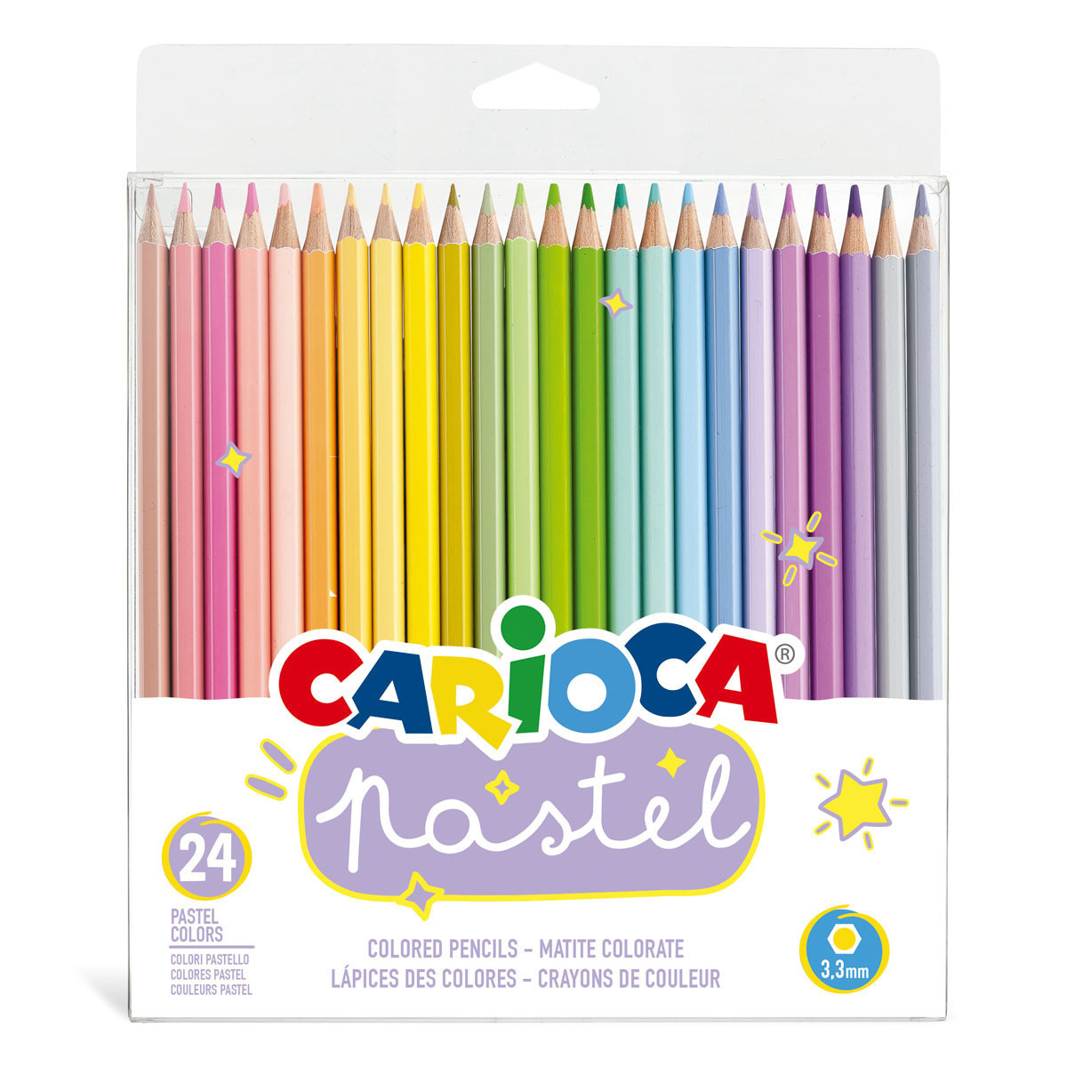 Lápices Colores Pastel Carioca x 24