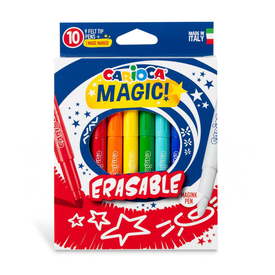 Marcadores Magic Erasable Carioca x 10