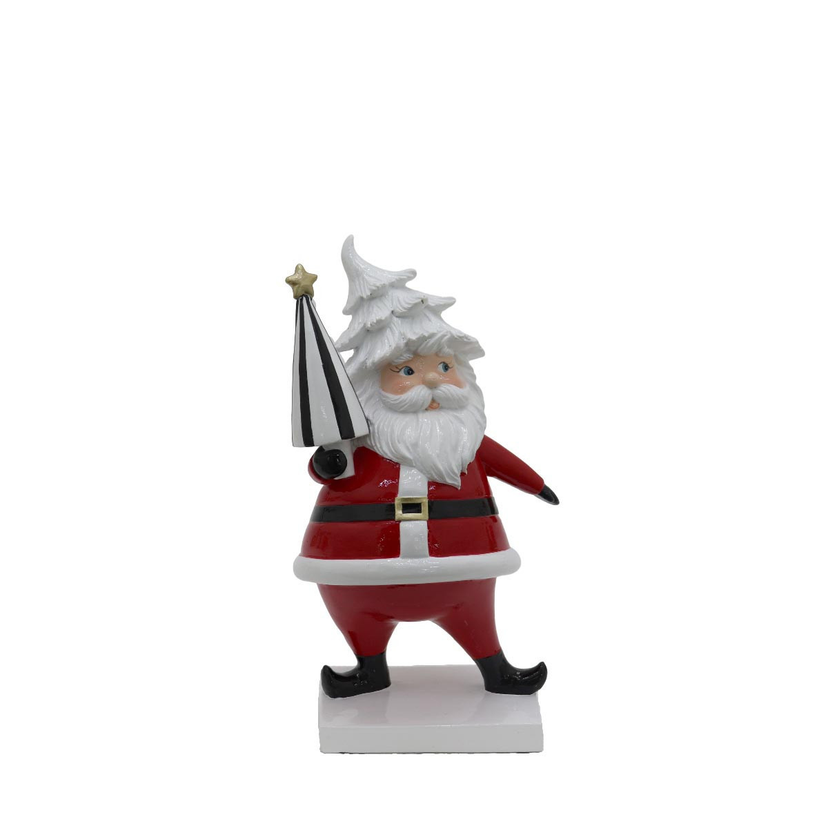 Adorno de Santa con Arbolito 19 cm Alparamis