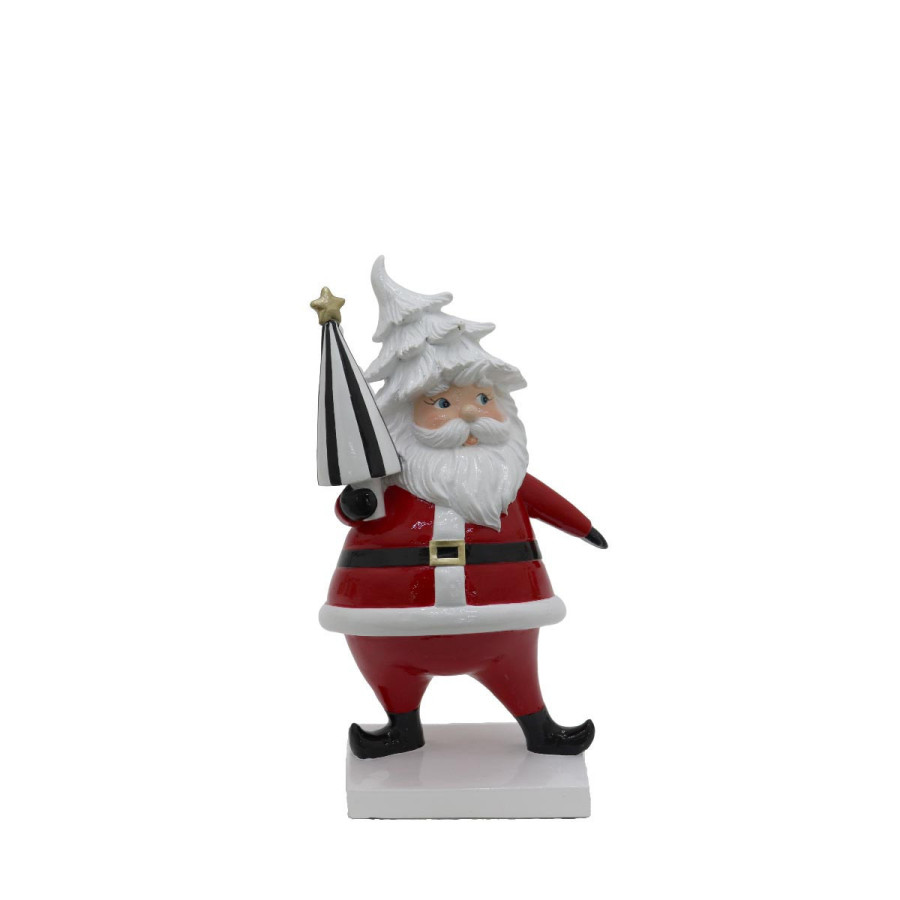 Adorno de Santa con Arbolito 19 cm Alparamis