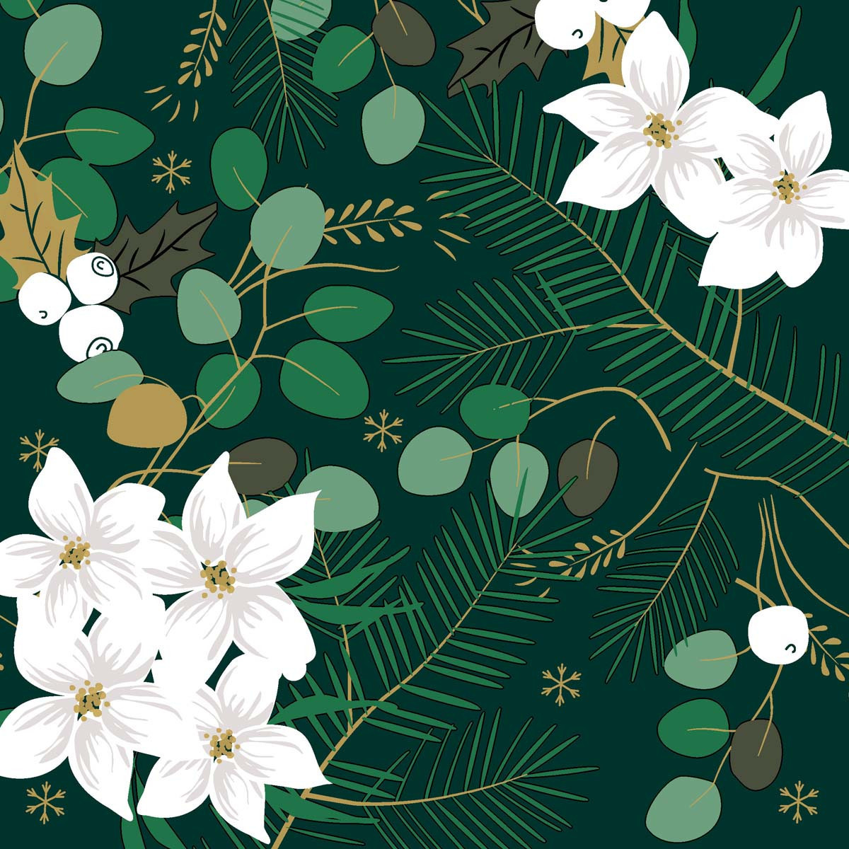 Servilletas 33 x 33 cm Wintergarden Xmas