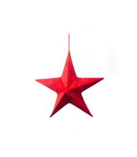 Adorno de Estrella Roja 30 cm Alparamis
