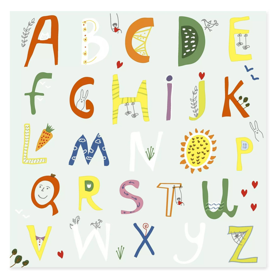 Servilletas 33 x 33 cm Alphabet