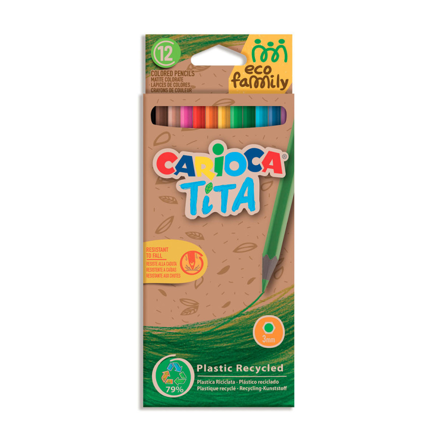 Lápices de Colores Tita Eco Family Carioca x 12