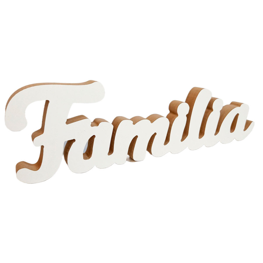 Adorno de Madera Familia 30 x 9 cm