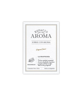 Sobre con Aroma 12 g Línea Clásica Maderas Espacio Aroma