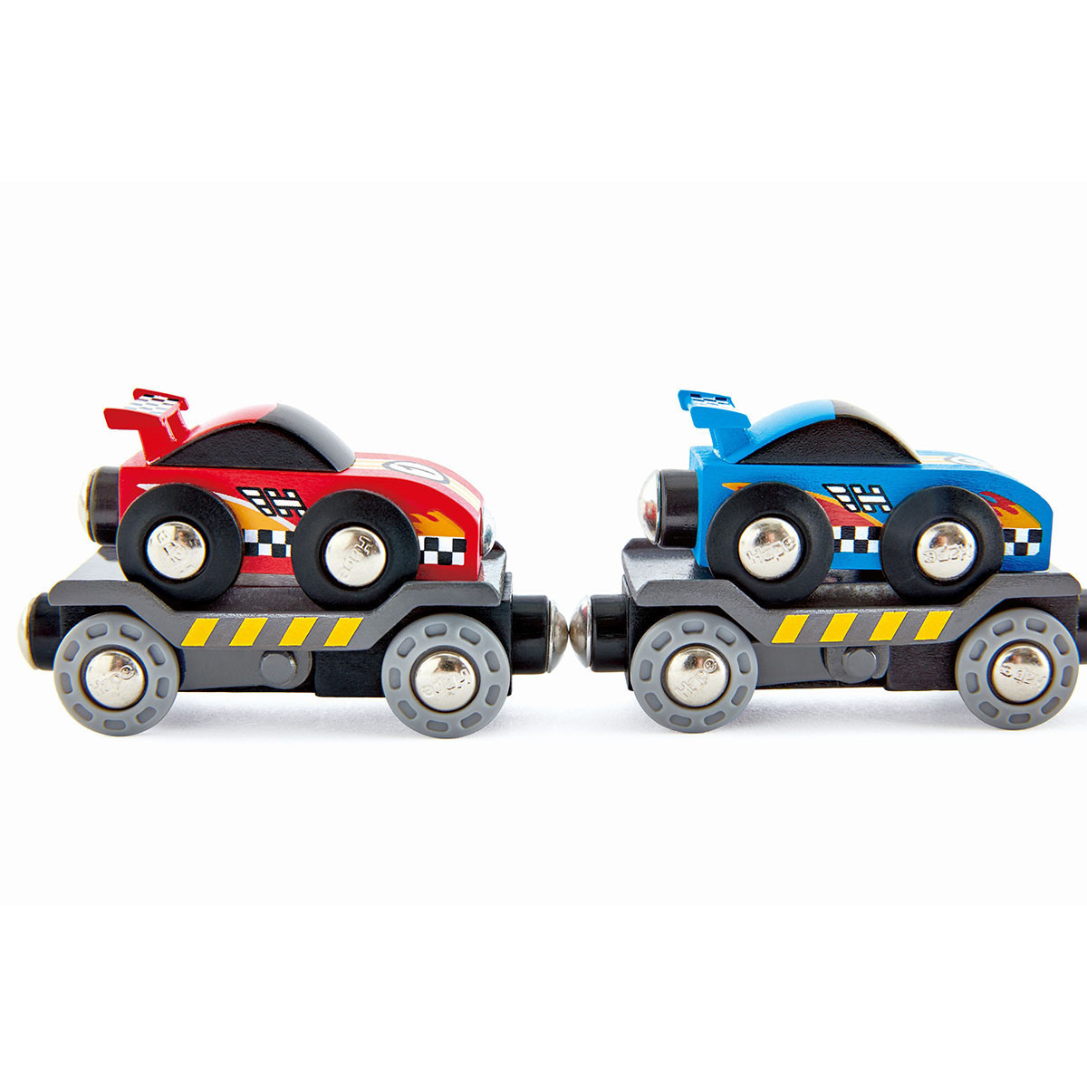 Tren Transportador de Autos de Carrera de Juguete Hape