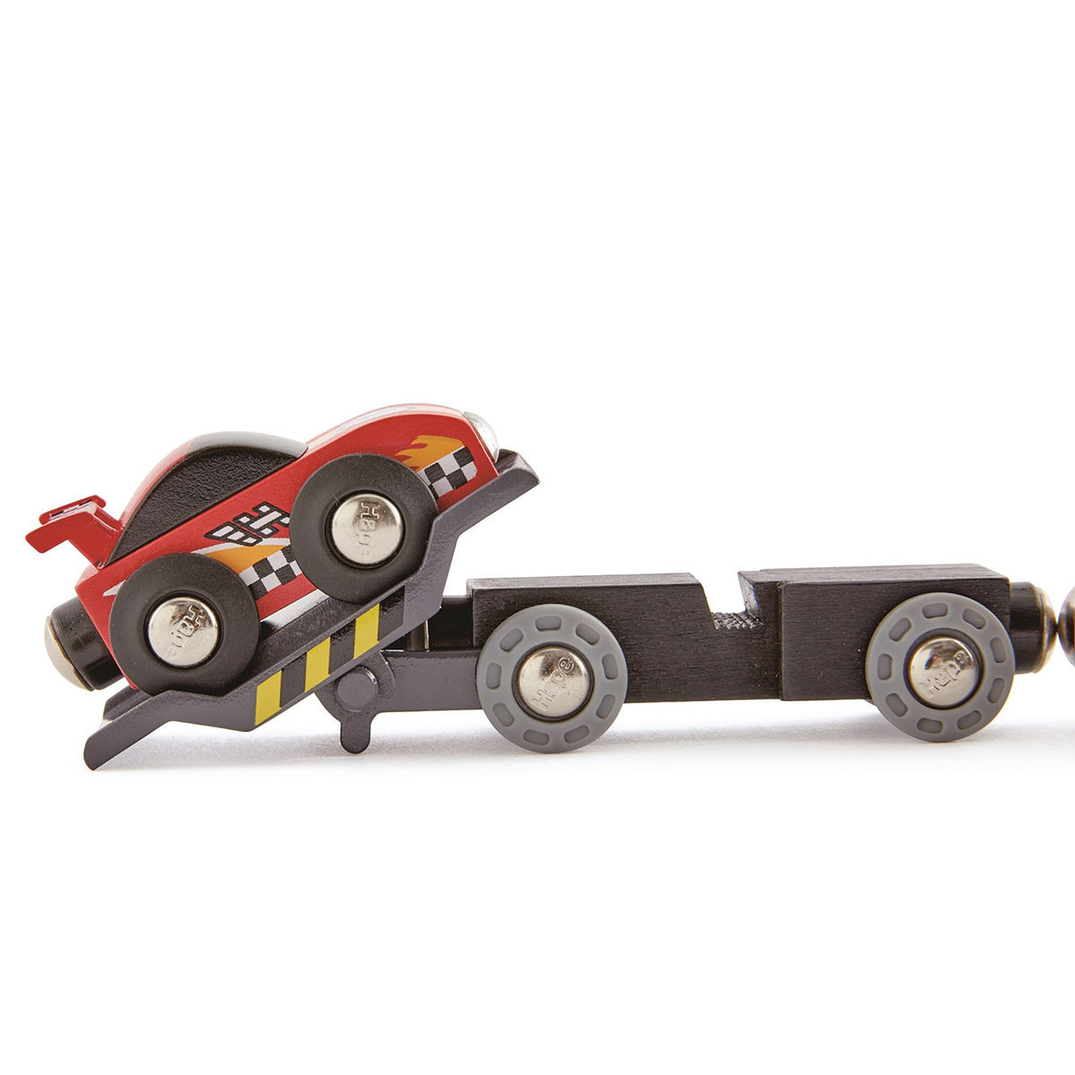 Tren Transportador de Autos de Carrera de Juguete Hape