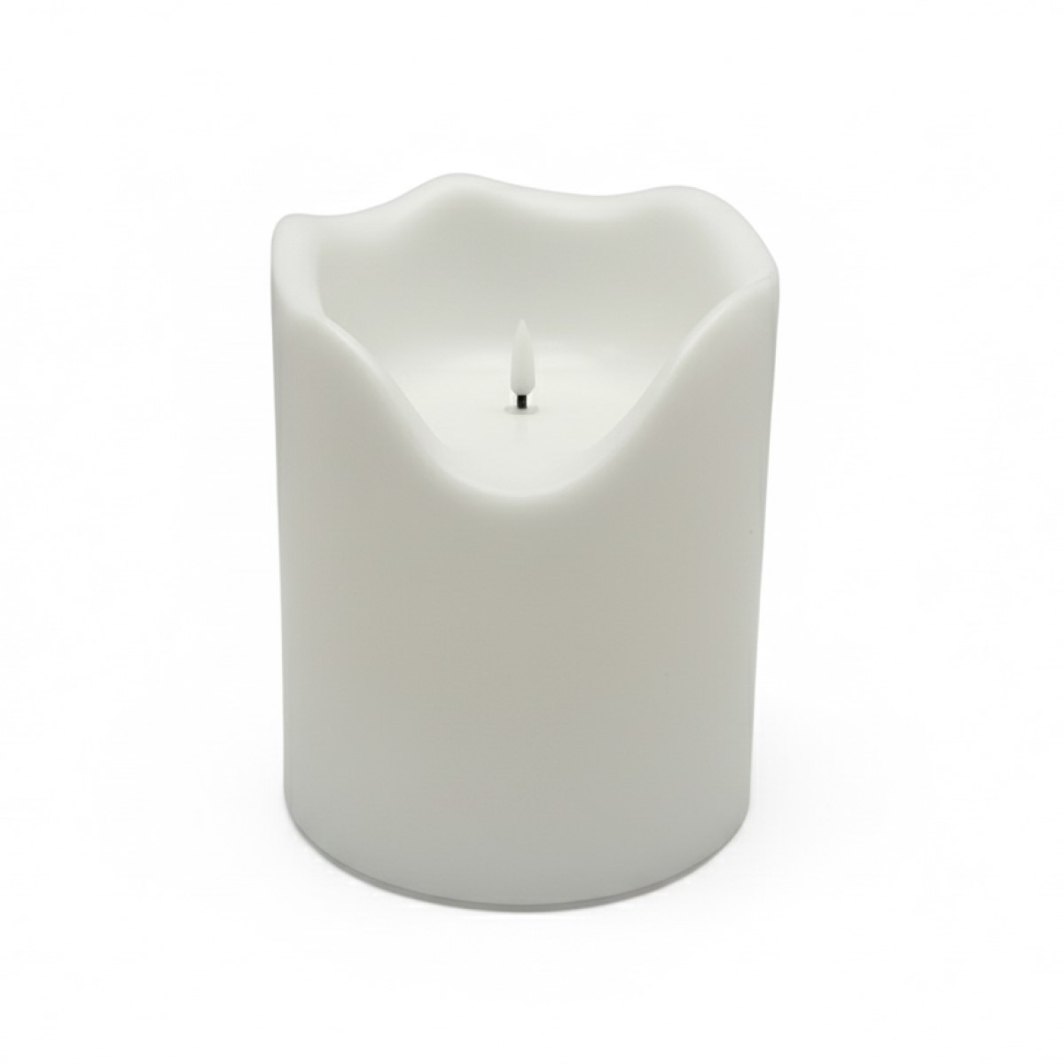 Vela Pilar LED Blanca 20 x 16 cm Alparamis