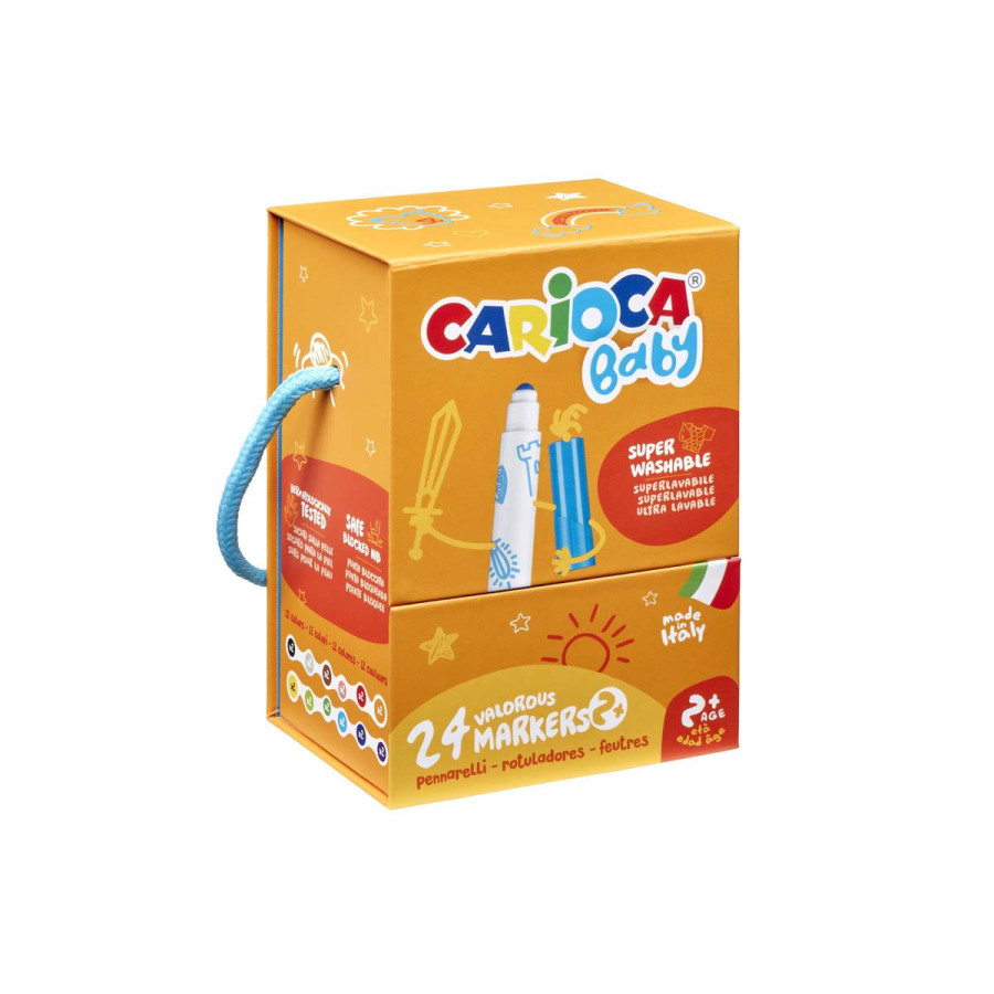 Marcadores Baby Carioca x 24 Hard Box