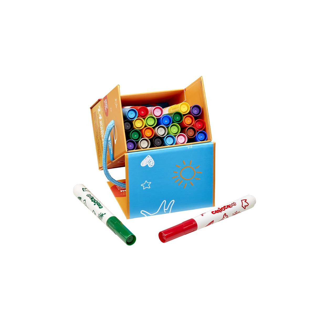 Marcadores Baby Carioca x 24 Hard Box