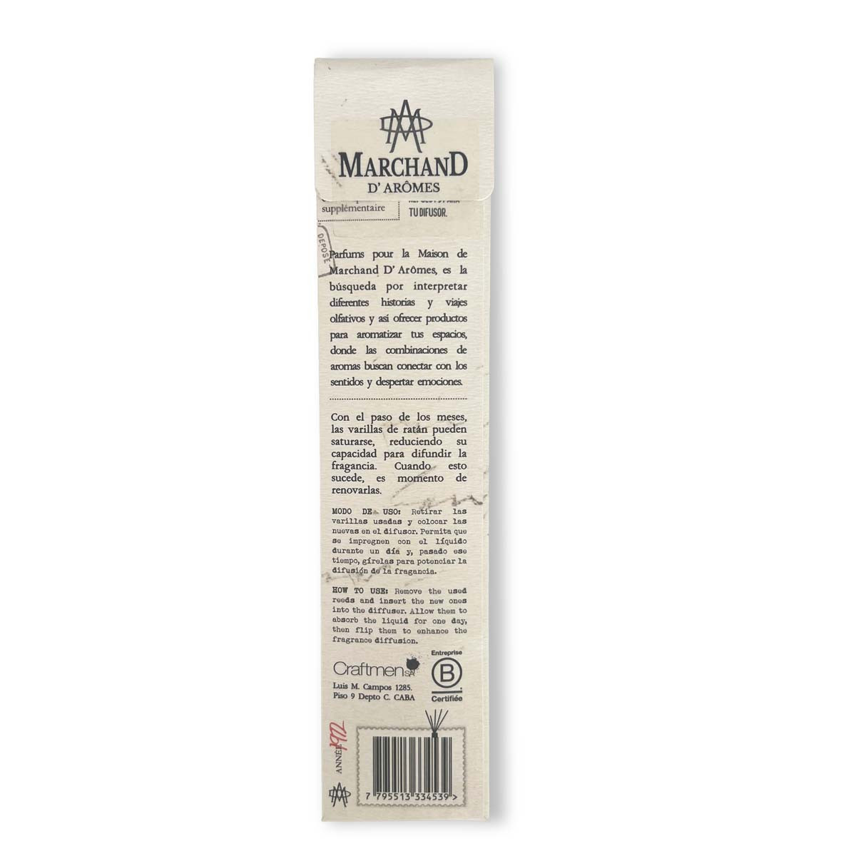 Varillas de Ratán para Difusor Ambiental Marchand D Aromes x 5