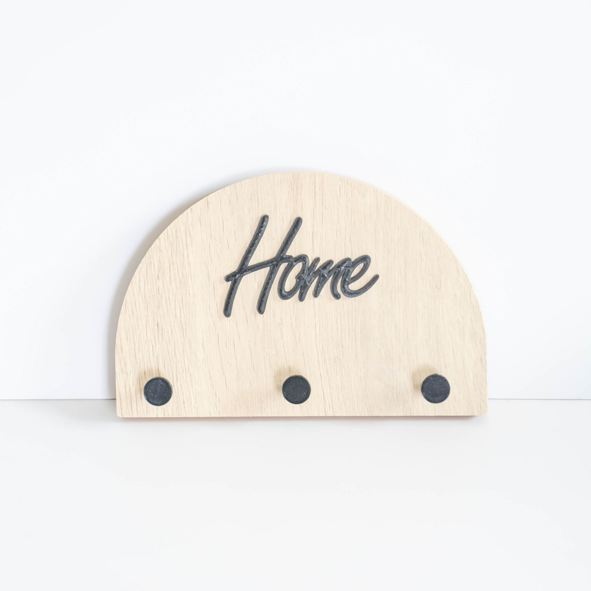 Perchero Porta Llave de Madera Arco Home Negro