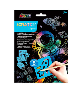 Scratch Art con Stencil Espacio Avenir