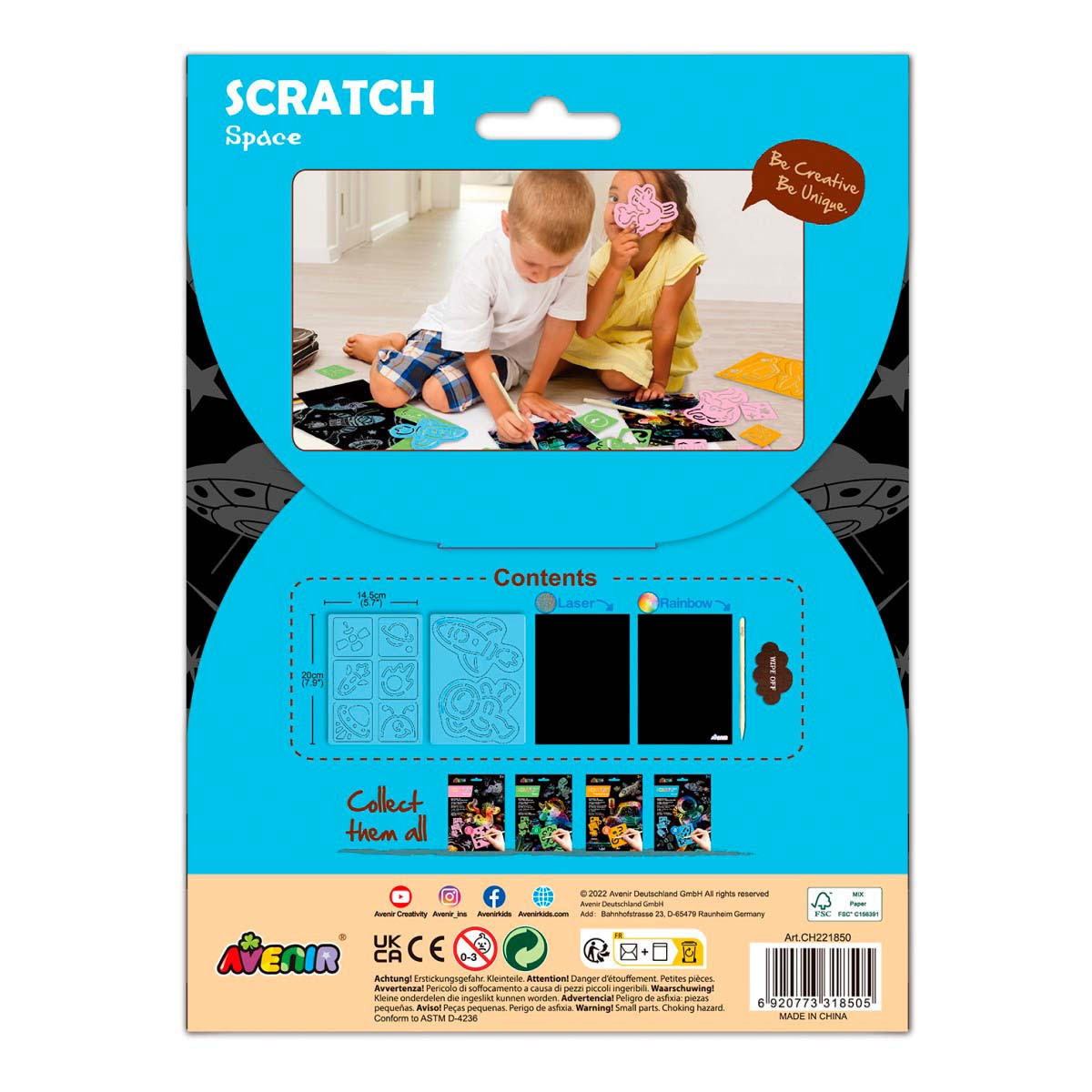 Scratch Art con Stencil Espacio Avenir