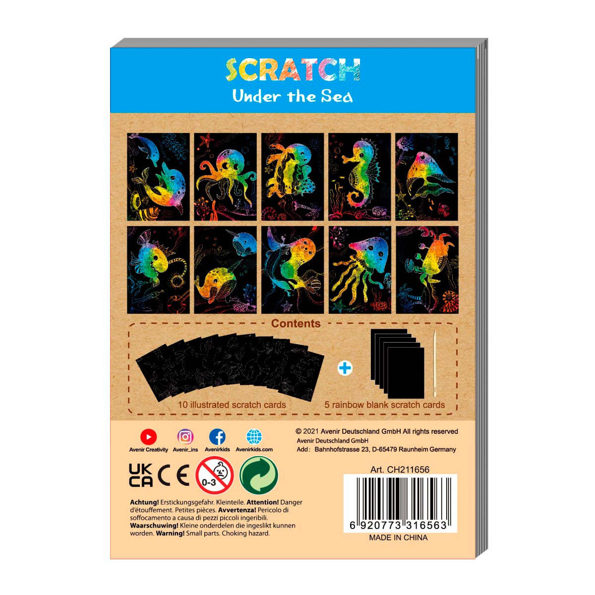 Mini Scratch Book Bajo el Mar Avenir