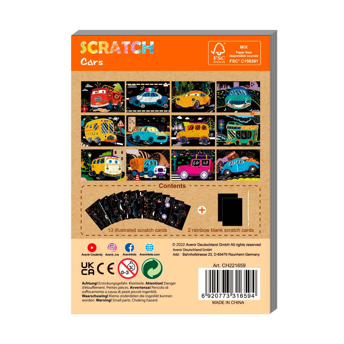 Mini Scratch Book Autos Avenir