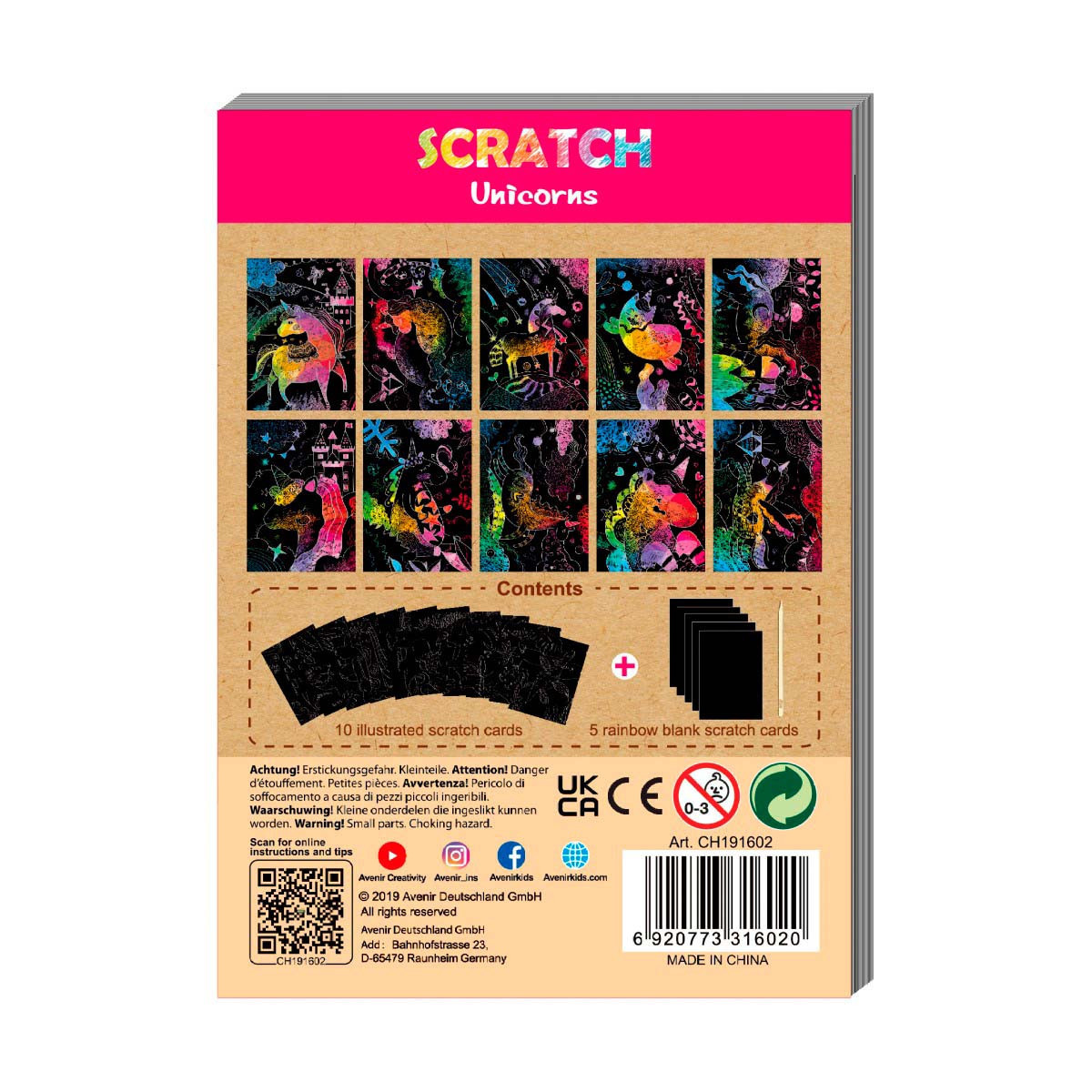 Mini Scratch Book Unicornios Avenir