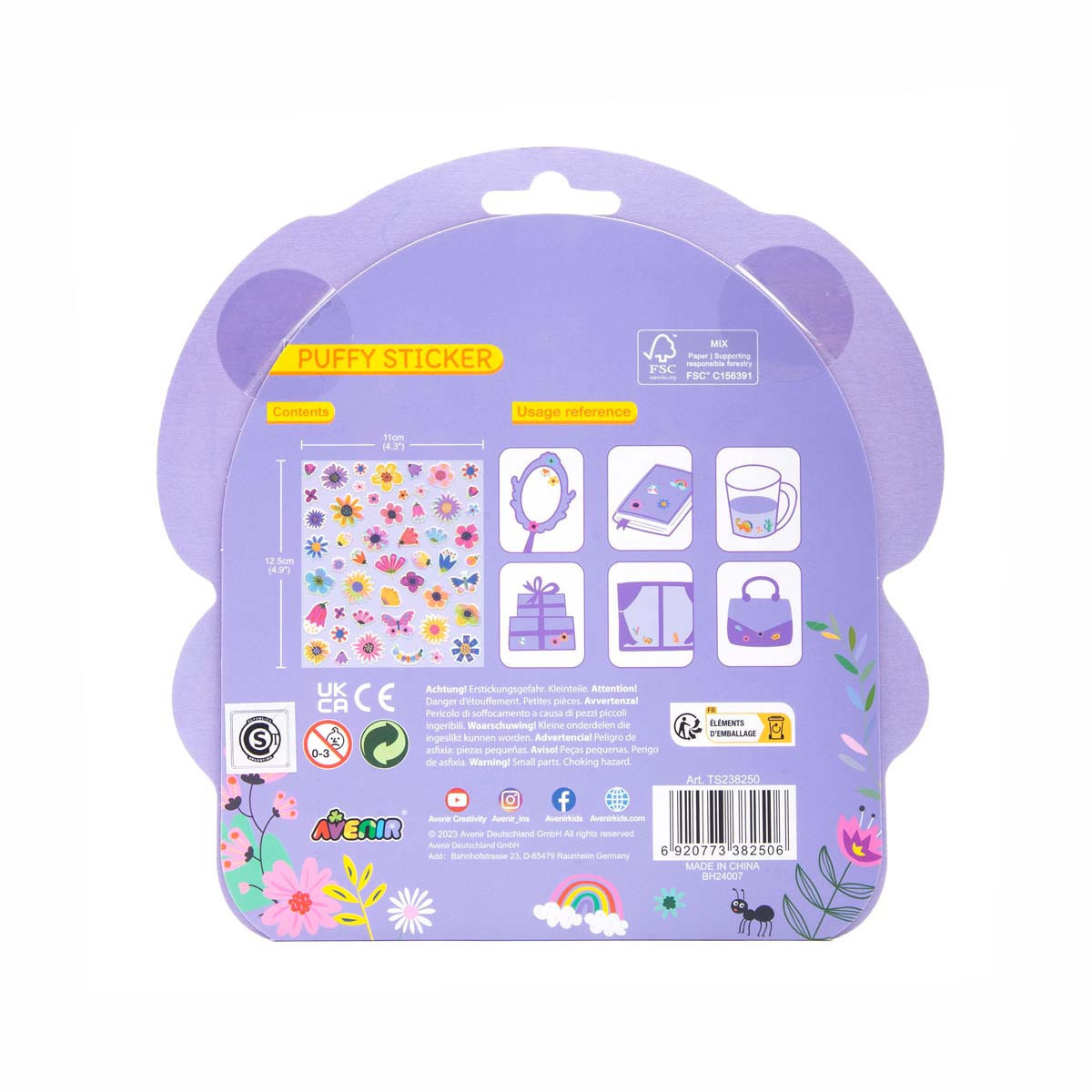 Puffy 3D Stickers Jardín Avenir