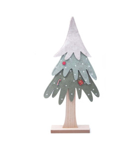 Adorno de Pino de Fieltro y Madera 40 cm Alparamis