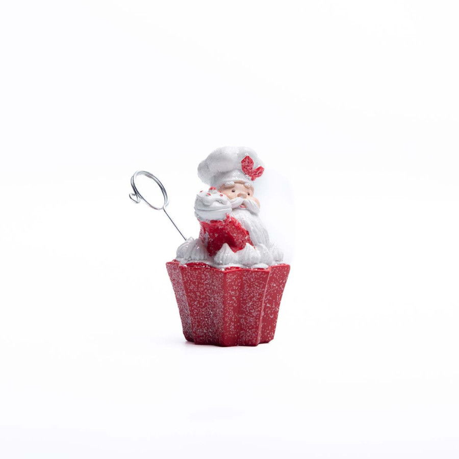 Adorno de Papá Noel Portatarjeta 11 cm Alparamis
