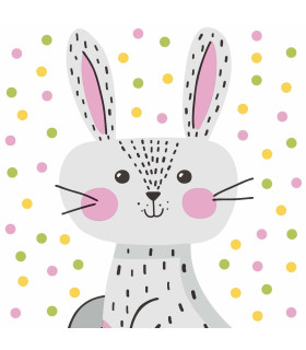 Servilletas 24 x 24 cm Happy Bunny