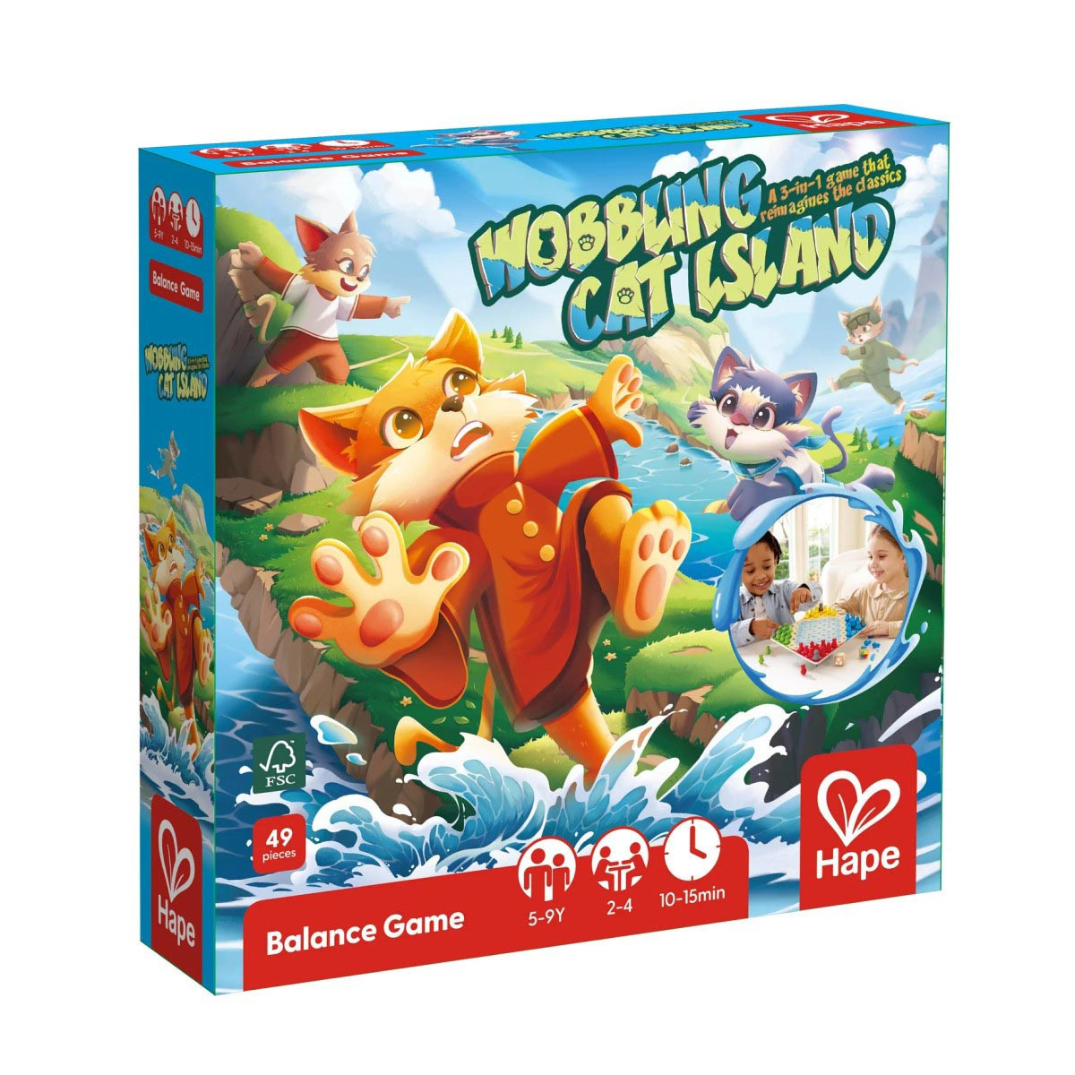 Juego de Mesa de la Isla Tambaleante del Gato Hape