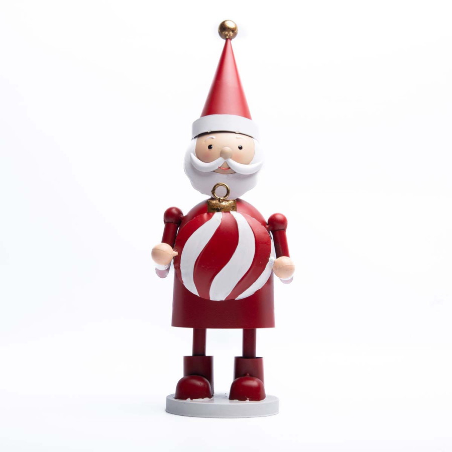 Adorno Metálico de Papá Noel 38 cm Alparamis