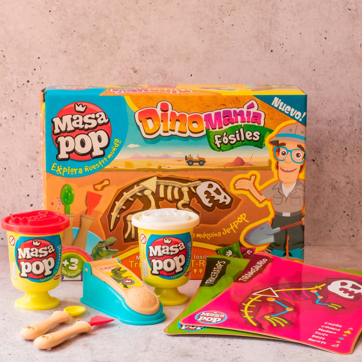 Set Fósiles Masa Pop Dinomanía