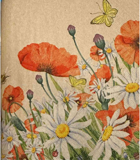Servilletas Recicladas 33 x 33 cm Floral Poppies