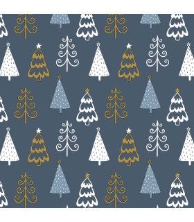 Servilletas 24 x 24 cm Fun Tree Blue Xmas