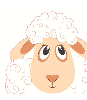 Servilletas Troqueladas 33 x 33 cm Silhouette Spring Sheep