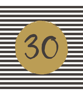 Servilletas 33 x 33 cm 30th Birthday