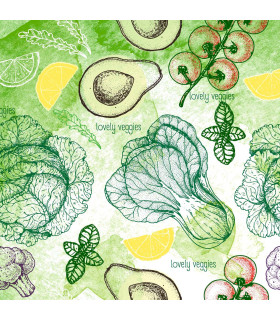Servilletas 33 x 33 cm Veggie Mix
