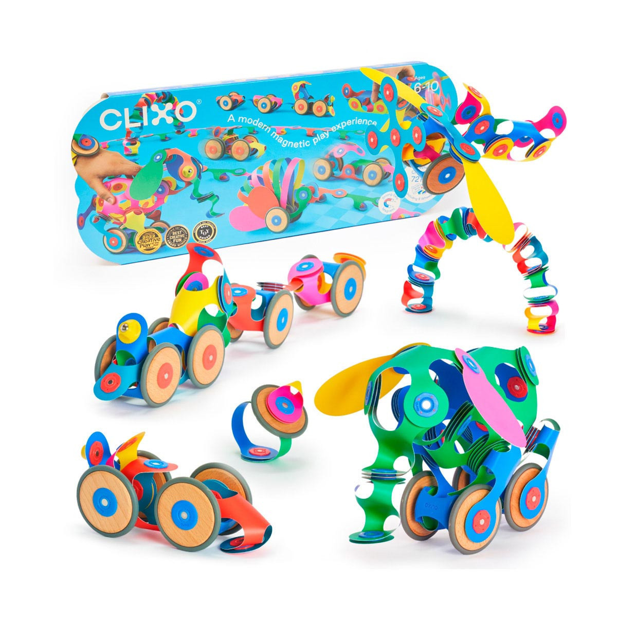 Set Creador con Ruedas 72 Piezas Clixo