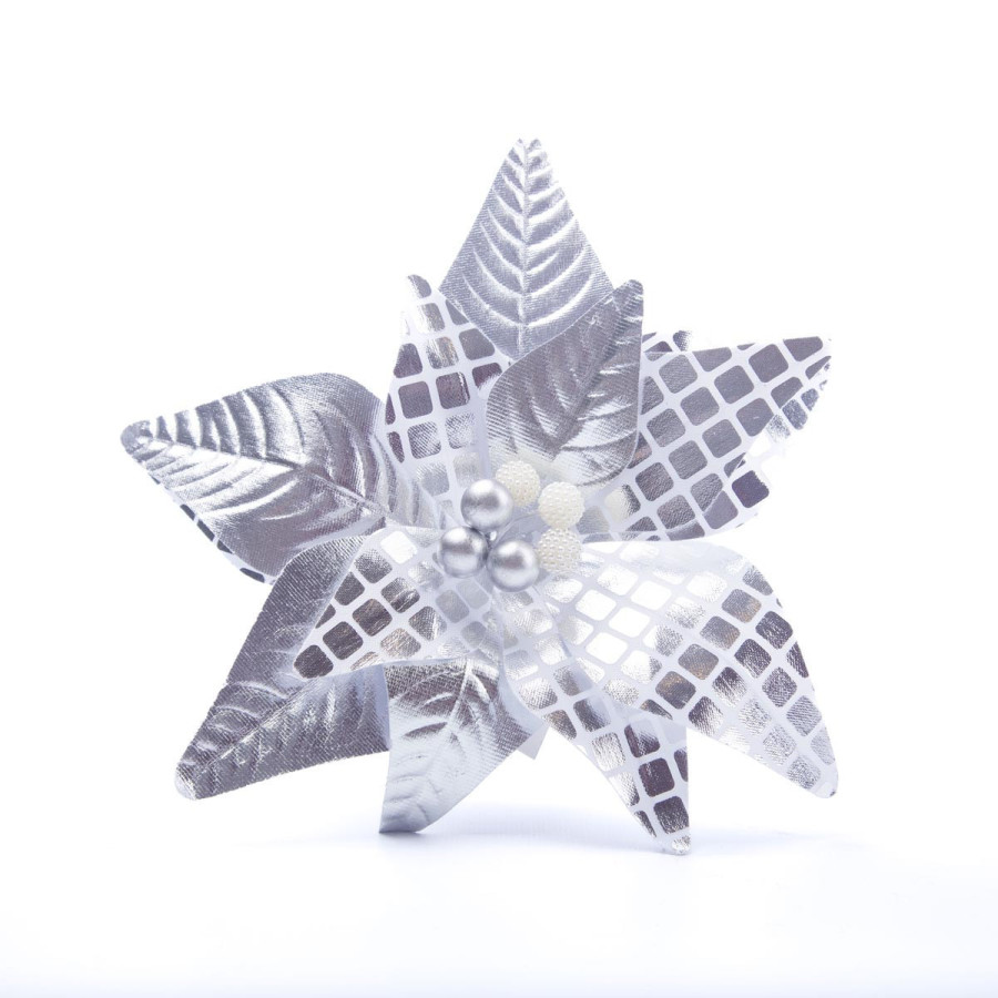 Adorno Estrella Federal Plateada 23 cm Alparamis A24-3949S