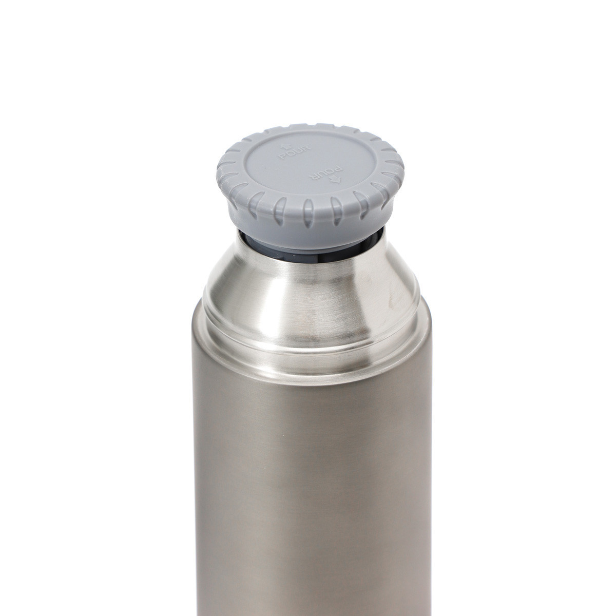 Termo 1000 ml con Tapa a Rosca Pico Vertedor y Taza Thermos Gris