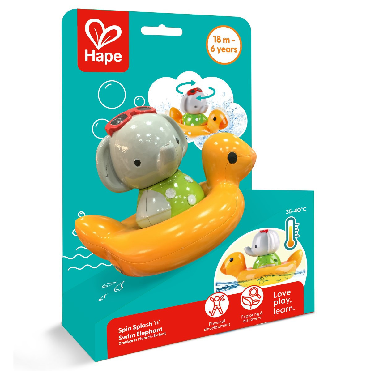 Elefante Saltarín de Juguete con Sonido Hape